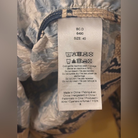 Ganni Snakeskin Print Crinkle Blouse - Picture 7 of 8